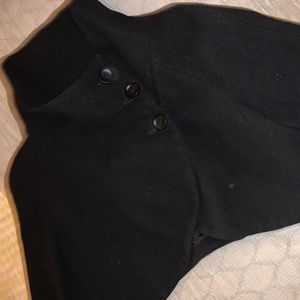 Zara Black bolero with a funnel neck and buttons